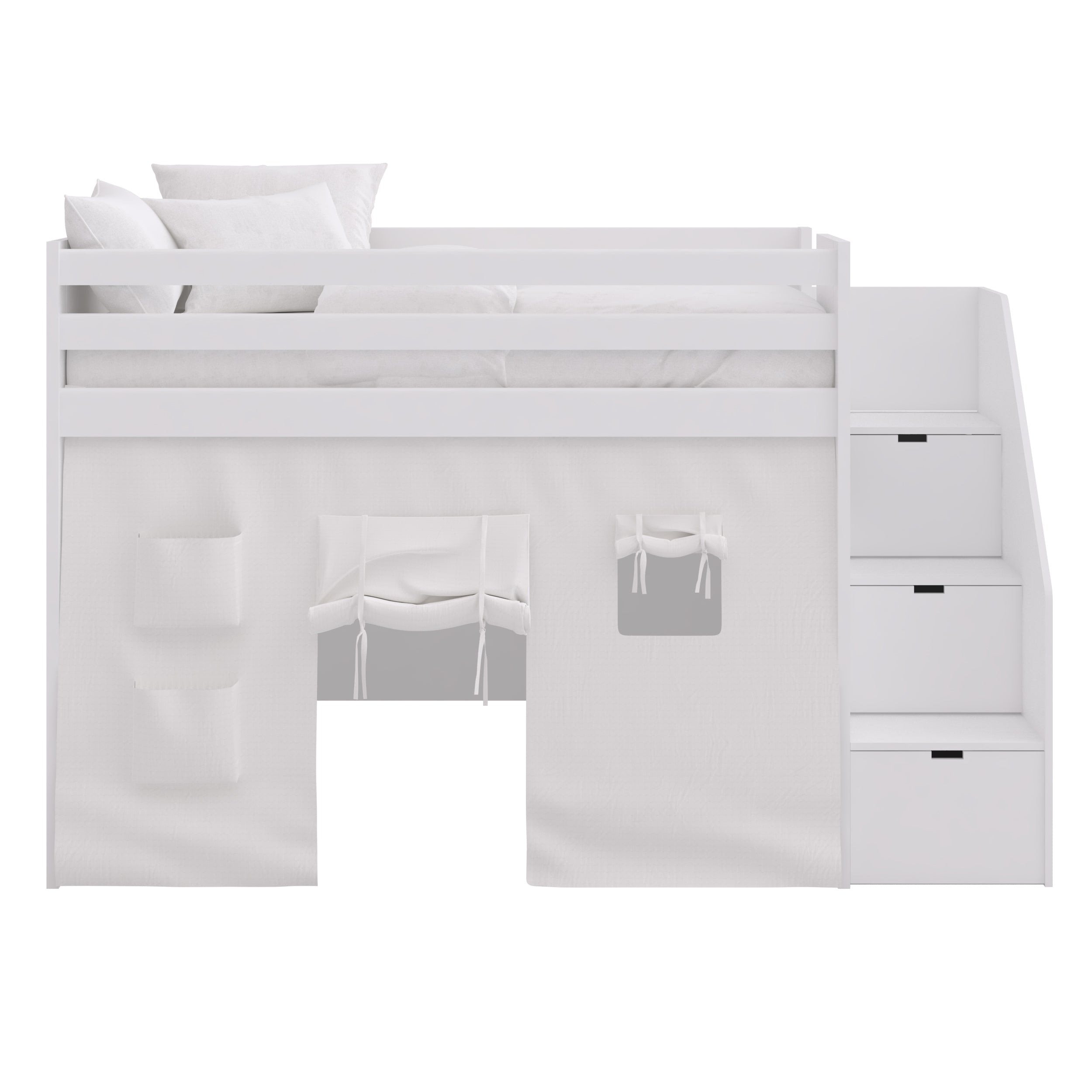 Hotchbett mit Stauraum