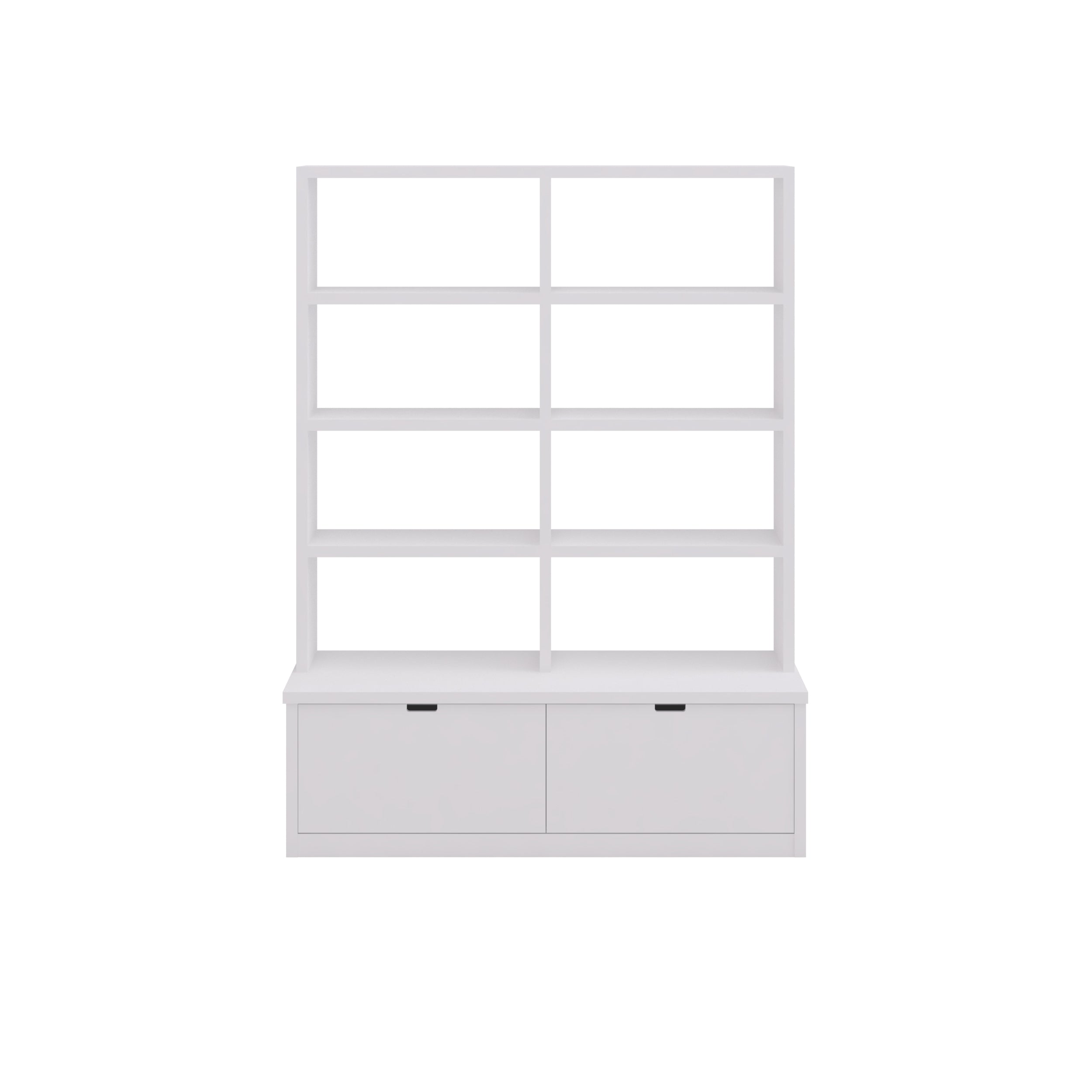Bookcase with containers