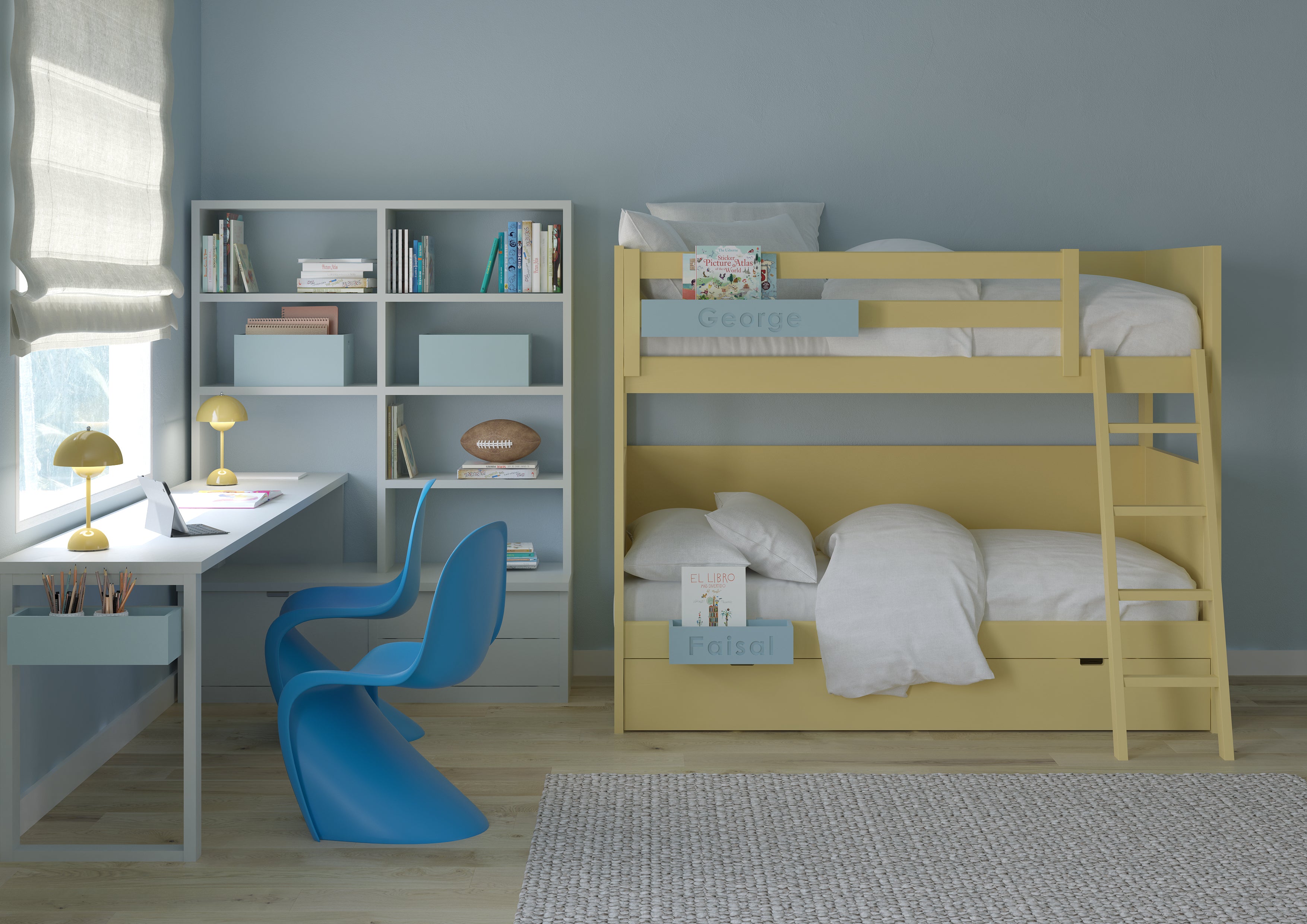 Stapelbed met onderschuifbed
