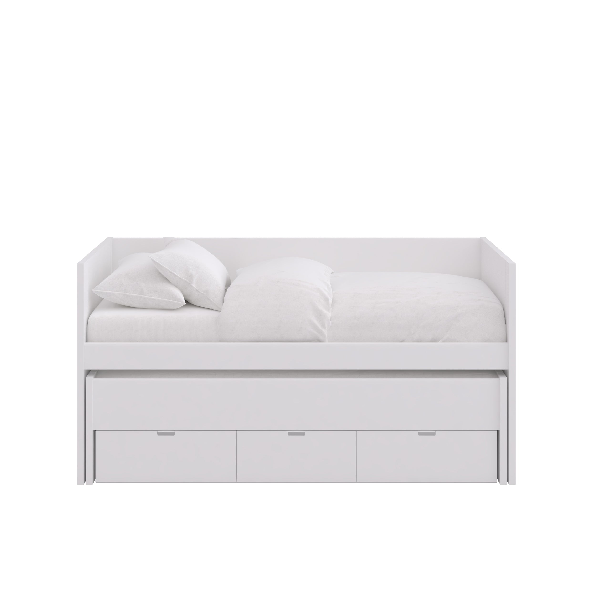 Letto singolo con letto estraibile mobile e cassetti