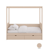 Trundle bed with paneling with trundle bed base