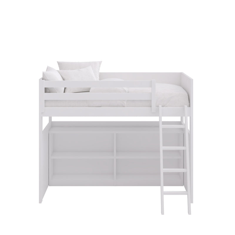 Loft Bunk Bed with Bookcase