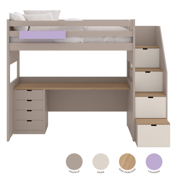 XL Loft Bunk Bed Storage Stairs “All in One –1”