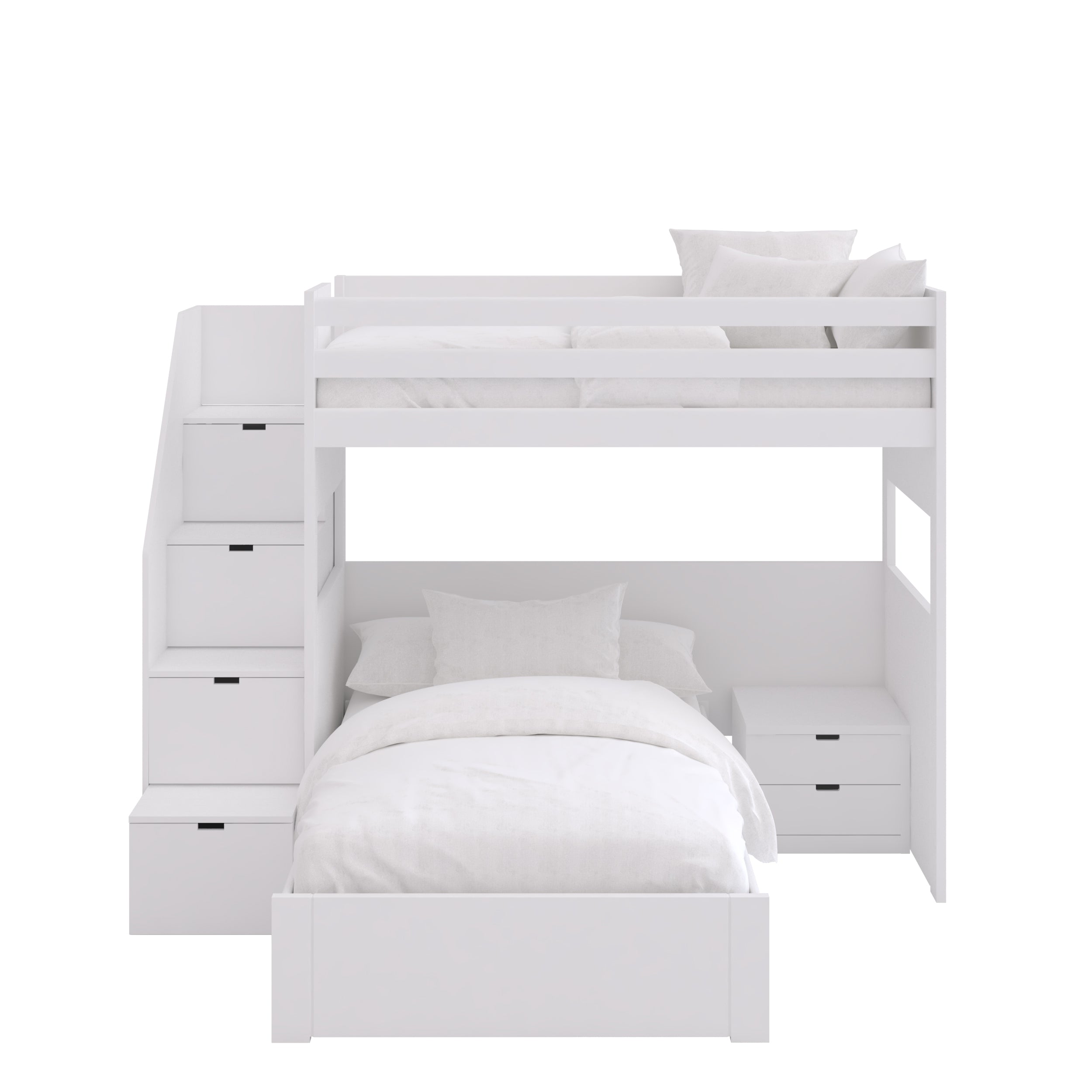 Cama Alta Loft XL con Escaleras Cajones