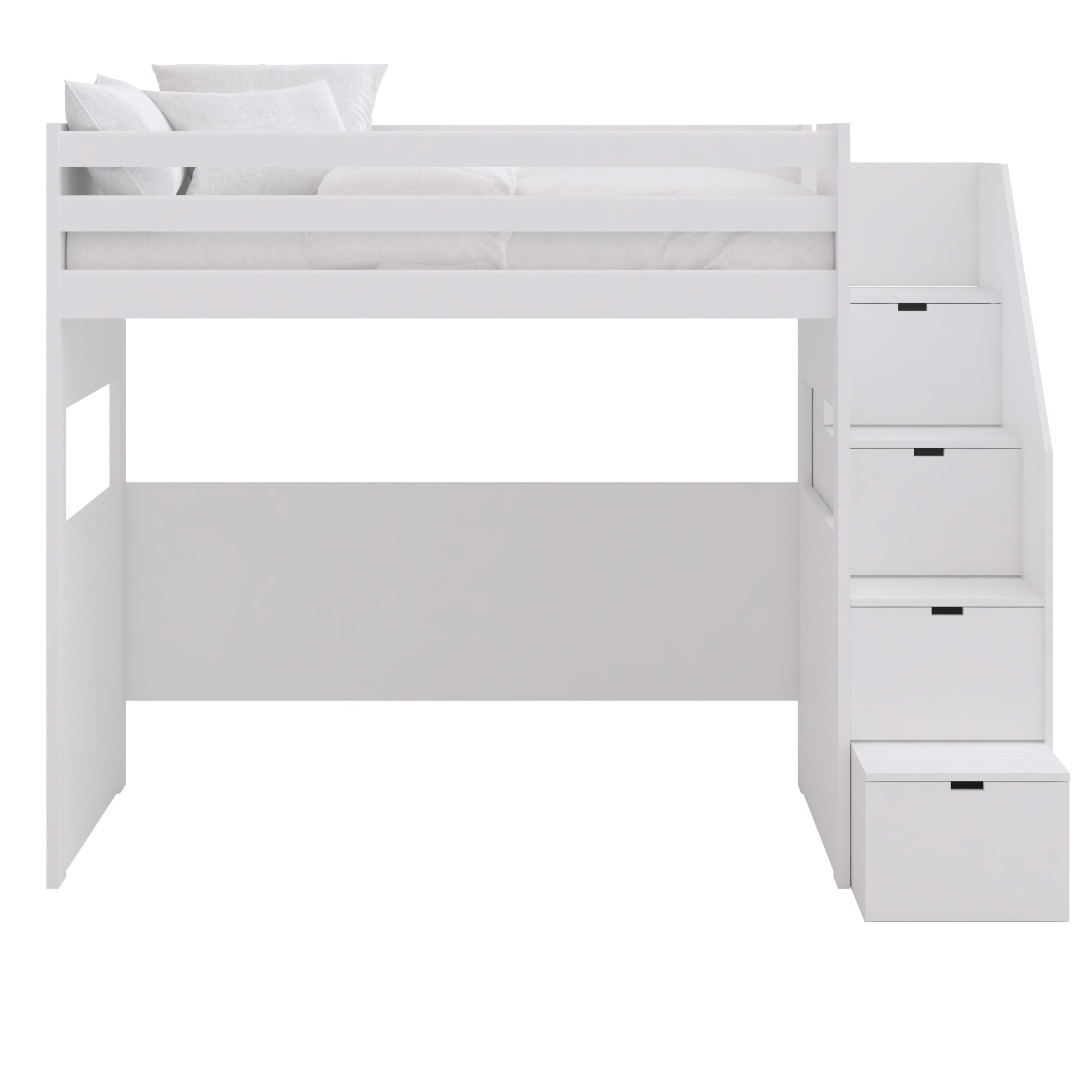 Cama Alta Loft XL con Escaleras Cajones